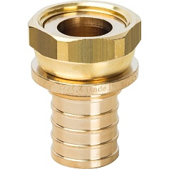 STOUT  Переходник с накидной гайкой 32xG 1" для труб из сшитого полиэтилена аксиальный