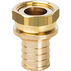 STOUT  Переходник с накидной гайкой 32xG 1" для труб из сшитого полиэтилена аксиальный