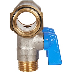 STOUT SMB 6211 341202 STOUT Коллектор с шаровыми кранами 3/4", 2 отвода 1/2" (синие ручки)