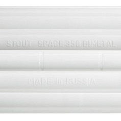 STOUT  Space 350 14 секций радиатор биметаллический боковое подключение RAL9016
