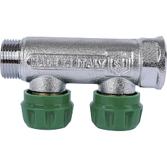 STOUT  SMB-6849-341202 STOUT Коллектор регулирующий 3/4", 2 отвода 1/2" плоское уплотнение