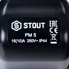 STOUT SCS-0001 Реле давления для водоснабжения PM5G,  1-5 бар, 1/4", с накидной гайкой.