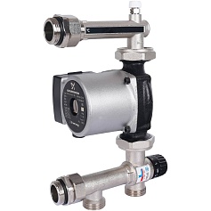 STOUT  Насосно-смесительный узел с термостатическим клапаном 20-43°C жидкокристаллическим термометром, с насосом UPSO 25-65, 130 mm